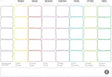 Merkloos sans marque gezinnig weekplanner notitieblok a4