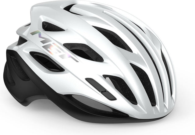 Met estro mips fietshelm mannen vrouwen – race fietshelm volwassenen - maat s (52-56cm) - white holographic matt glossy