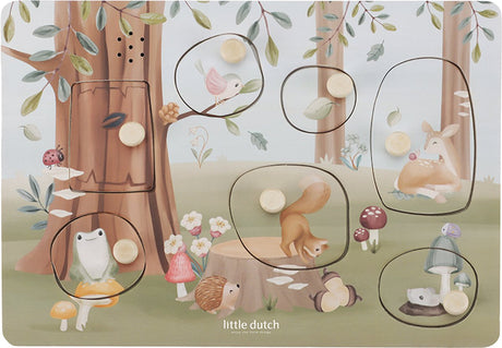 Little dutch geluidenpuzzel hout - forest friends fsc