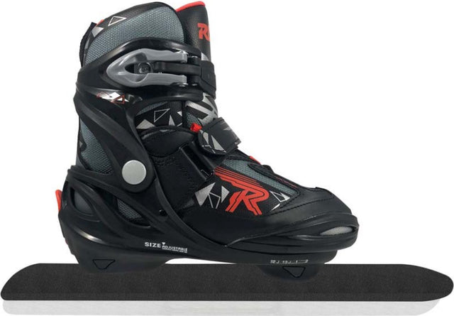 Roces - v-ice 4.0 - noren - schaatsen - zwart rood - snelle langebaan noren verstelbare pasvorm - maat eu 30-35