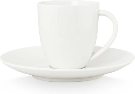 Vtwonen koffiekop met schotel - wit - porselein - 100ml