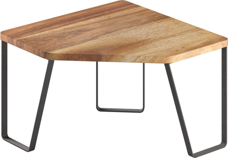 Metaltex - york lava - kruidenrek - badkamerrek - hoek - 25 x 25 x 16 cm - hout en metaal