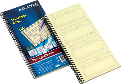 Djois atlanta terugbelboek - 297 x 140 mm - nl tekst - 40x2 blz - zelfkopiërend - atlanta - fsc - voordeelpak 5 stuks