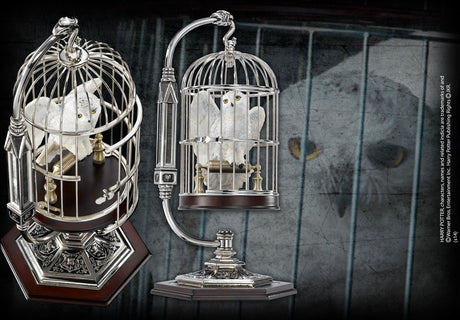 Noble collection harry potter - miniatuur figuur - hedwig in cage