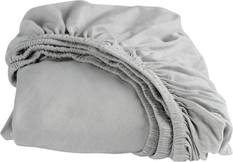 Cinderella hoeslaken - geschikt voor boxspring - jersey - 80 90x220 of 100x200 cm - tot 25 cm - lichtgrijs