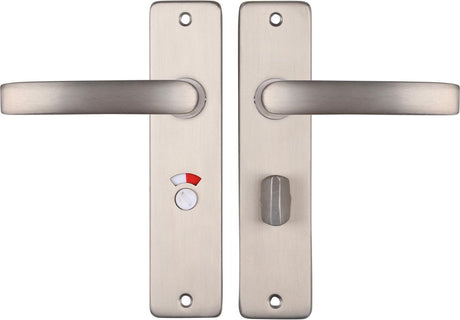 Starx deurklink zilver - rvs look â€“ deurbeslag â€“ deurschild met toiletsluiting (wc57â€“5) â€“ deurklink blok