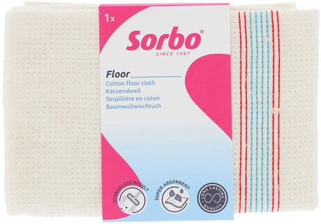 Sorbo katoendweil 60 x 60 cm - absorberende vloerdoek - voor dweilen en vloerreiniging - schoonmaken