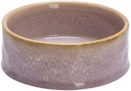 Designed by lotte jace voerbak hond - eetbak drinkbak - vaatwasserbestendig - keramiek - roze - 450 ml s