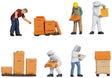 Noch imkers met bijenkorven (5 figuren + accessoires)
