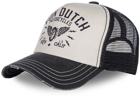 Von dutch - snapback trucker cap crew2 | one size | verstelbaar | druksluiting - zwart wit one size