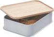 Idesign - medium opbergbox met deksel - gerecycled kunststof - grijs