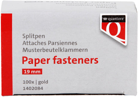 Quantore splitpen goud 19mm, 100 st.