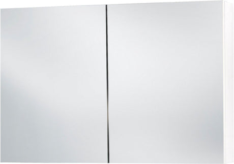Differnz somero spiegelkast - fsc® gecertificeerd materiaal - badkamerkast met 2 deuren en spiegel - voorzien van verstelbare planken - vervaardigd uit mdf - 100 cm breed - kleur hoogglans wit
