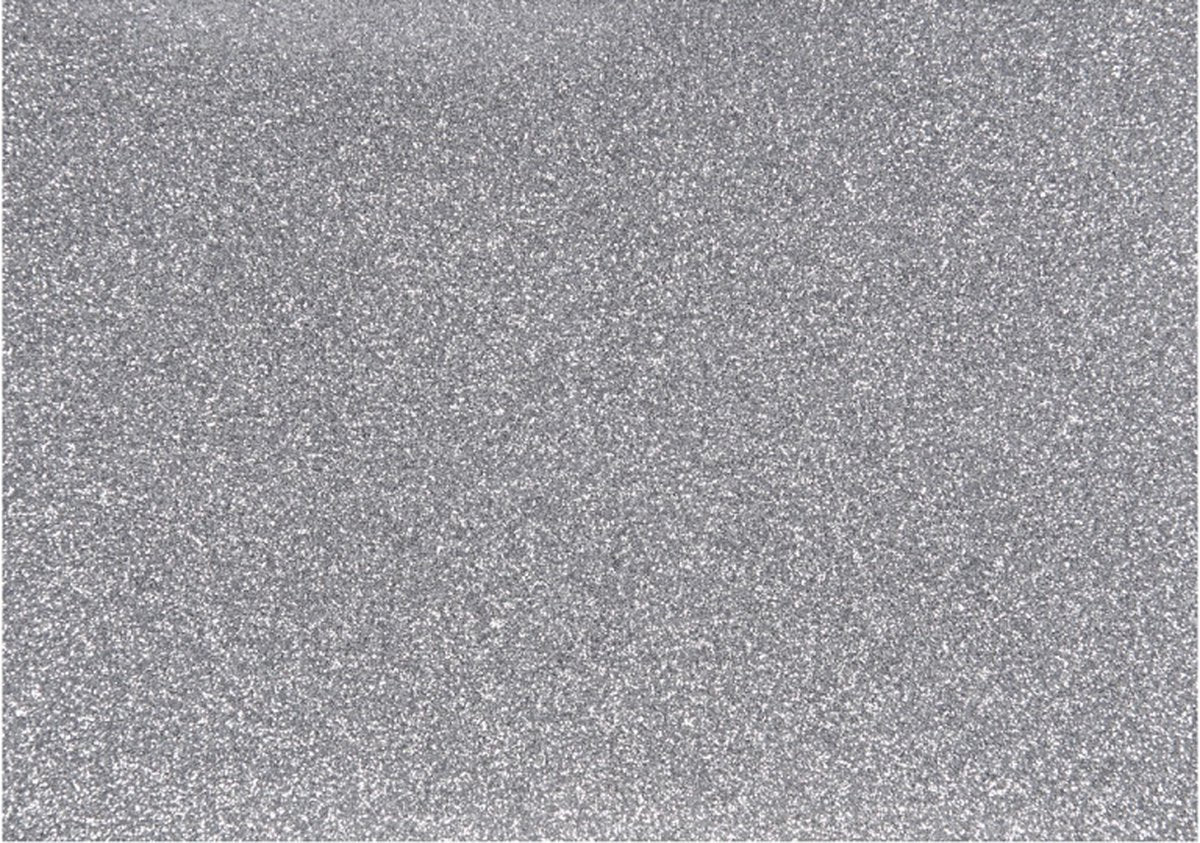 Creativ company opstrijkfolie glitter zilver, a5