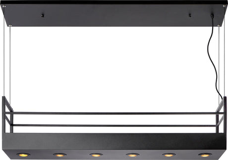 Lucide miravelle - hanglamp - 6xgu10 - zwart