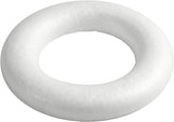 Creativ company styropor ring wit met platte achterkant, 35cm