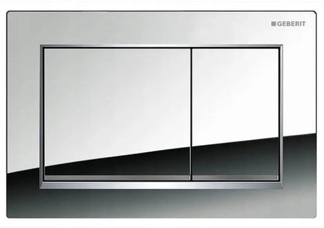 Geberit sigma20 bedieningsplaat - 2-toets spoeling - rechthoekige knoppen - gl.chr. matchr. gl.chr.
