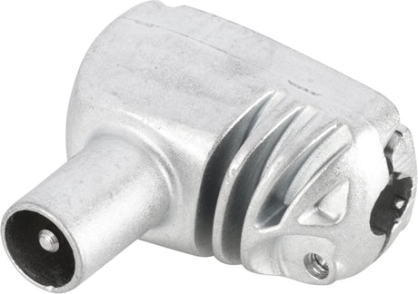 Q-link coax stekker - kabelkeur - haakse uitvoering - male connector - metalen behuizing - geschikt voor aansluiting van tv, radio en videosystemen - betrouwbare signaaloverdracht - stevige verbinding