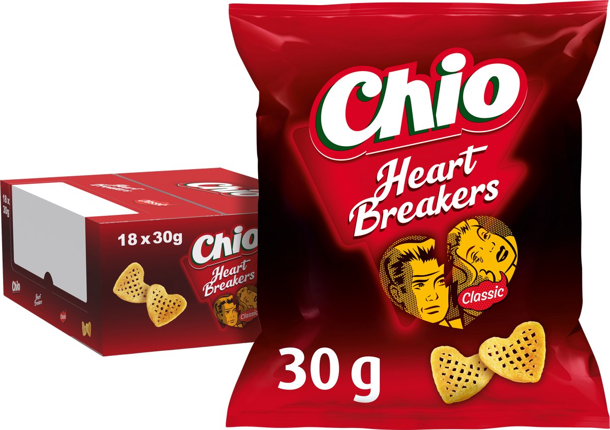 Chio heartbreakers portion packs - chips - 18 x 30 gram