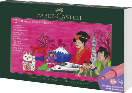 Faber-castell faber castell tekenstift - pitt artist pen brush - set 12 stuks tokyo - fc-267183