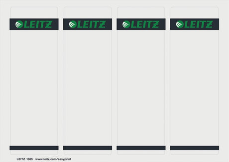 Leitz etiketten voor standaard ordners - printbaar - grijs - 100 stuks