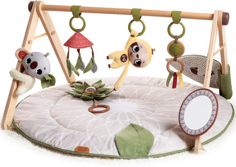 Boho chic tiny love luxe developmental gymini, speelkleed voor baby's, houten speelgoed boog, vanaf 0 maanden