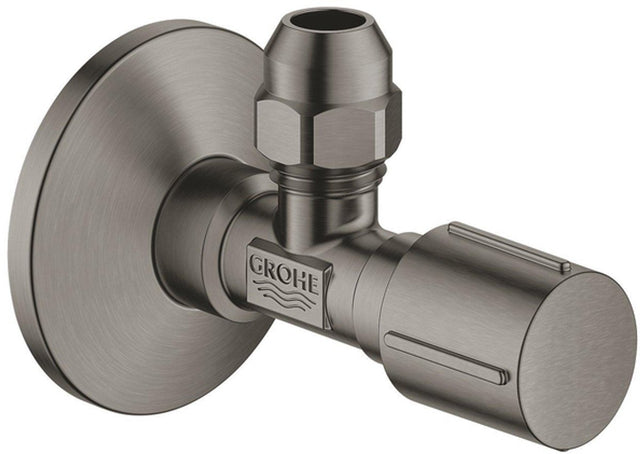 Grohe hoekstopkraan knel 1 2x3 8 m. metalen greep brushed hard graphite