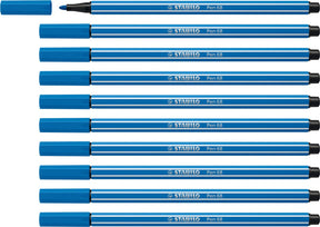 Stabilo pen 68 - premium viltstift - ultramarijn blauw - doos 10 stuks