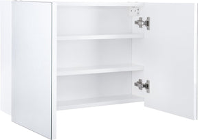 Differnz brida spiegelkast - badkamerkast met spiegel - vervaardigd uit mdf - 2 deuren met geïntegreerde greep - 2 legplanken - fsc-gecertificeerd hout - afmetingen 50 x 15 x 67,5 cm - kleur wit
