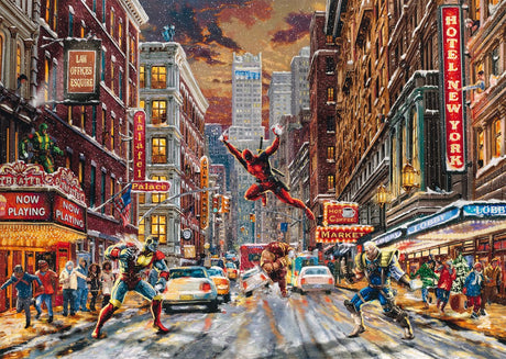 Schmidt - legpuzzel - marvel - deadpool, snow day - thomas kinkade studios - 1000 stukjes - volwassenen - vanaf 12 jaar