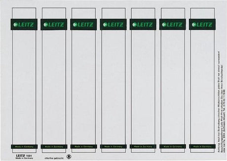 Leitz pc printbare rugetiketten voor kunststof ordners - 175 stuks - smal en kort - grijs