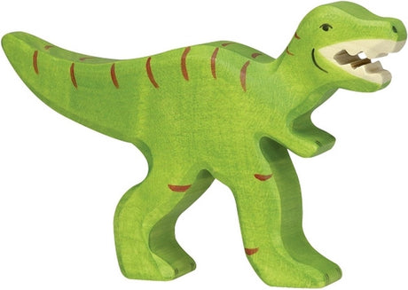 Holztiger dinos - tyrannosaurus rex - 10x2x13cm - houten figuur - handgemaakt
