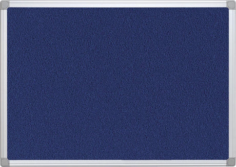Q-connect textielbord met aluminium frame 60 x 45 cm blauw