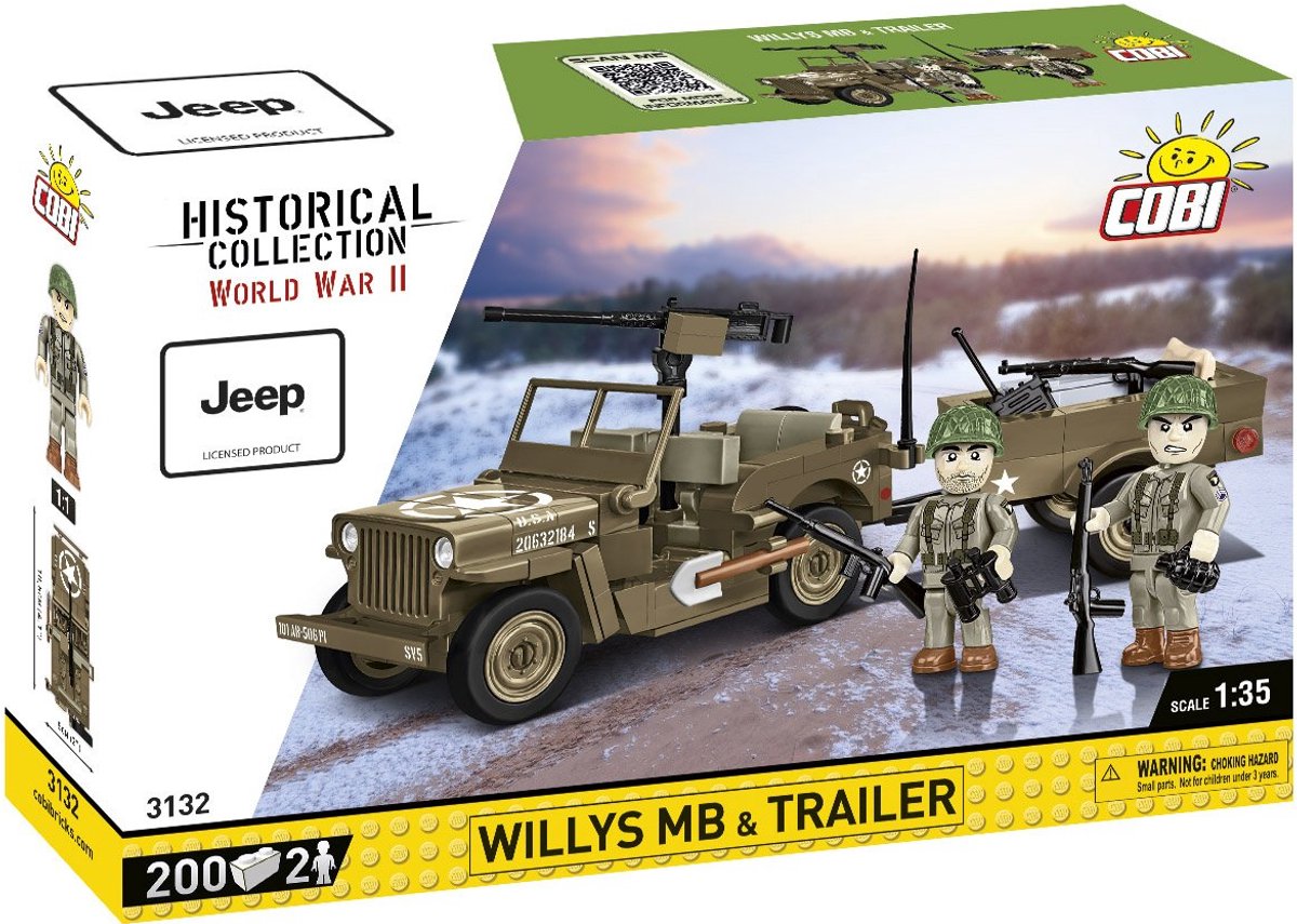 Cobi 3132 willys mb trailer