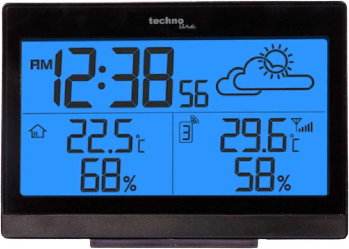 Technoline weerstation ws 9252 radiogestuurd met thermometer en hygrometer 140 x 100 x 47mm
