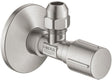 Grohe hoekstopkraan - knel - 1 2x3 8 inch - met metalen greep - supersteel (rvs)