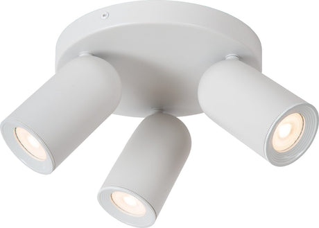 Lucide punch - plafondspot (plafondlamp) - ø 21 cm - 3xgu10 (mr16) - wit