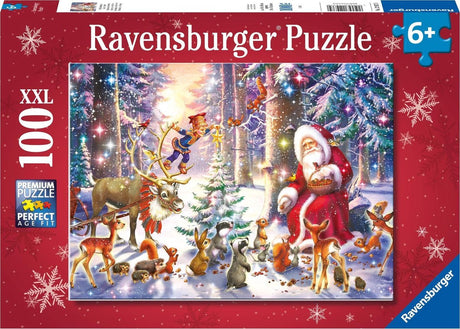 Ravensburger kerstpuzzel kerstmis in het bos - legpuzzel - 100 stukjes