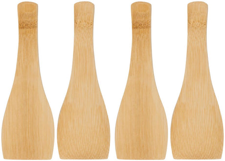 Alpina raclette spatels – 4 stuks – bamboe spatels – houten raclette spatels