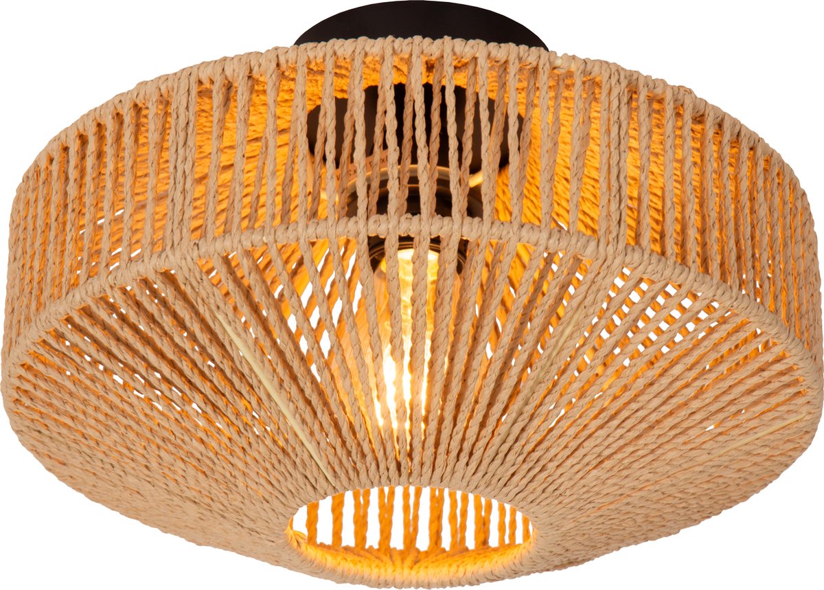 Lucide juul - plafonnière (plafondlamp) - 1xe27 - naturel
