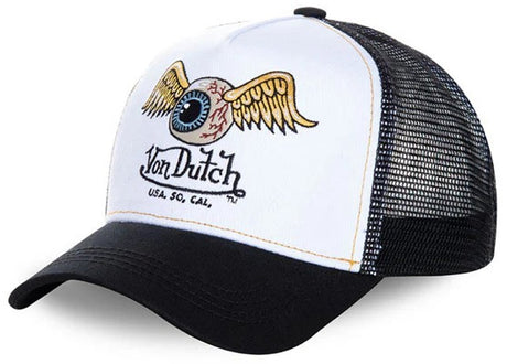 Von dutch - snapback trucker cap art whi | one size | verstelbaar | druksluiting - zwart wit one size