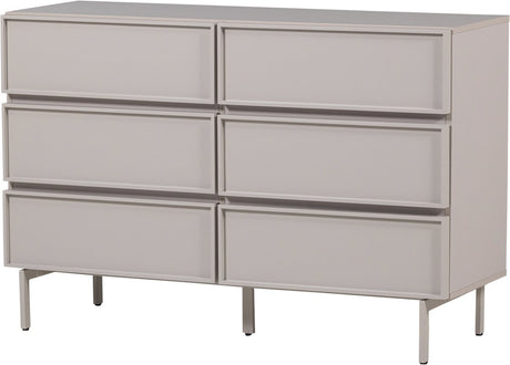 Woood tours ladekast 6 lades - melamine mdf - zand - 80x120x42