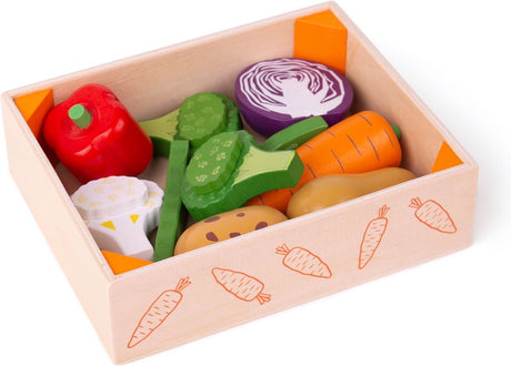 Bigjigs toys - houten groentekistje