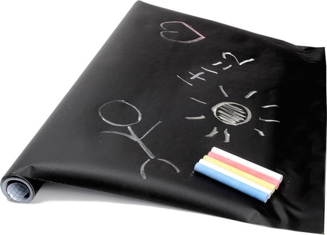 Free and easy schoolbordfolie met krijtjes