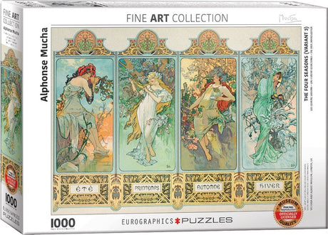 Eurographics - de vier seizoenen [les quatre saisons] - alphonse maria mucha - 1000 stukjes 68×48cm (b×h) - fine art legpuzzel