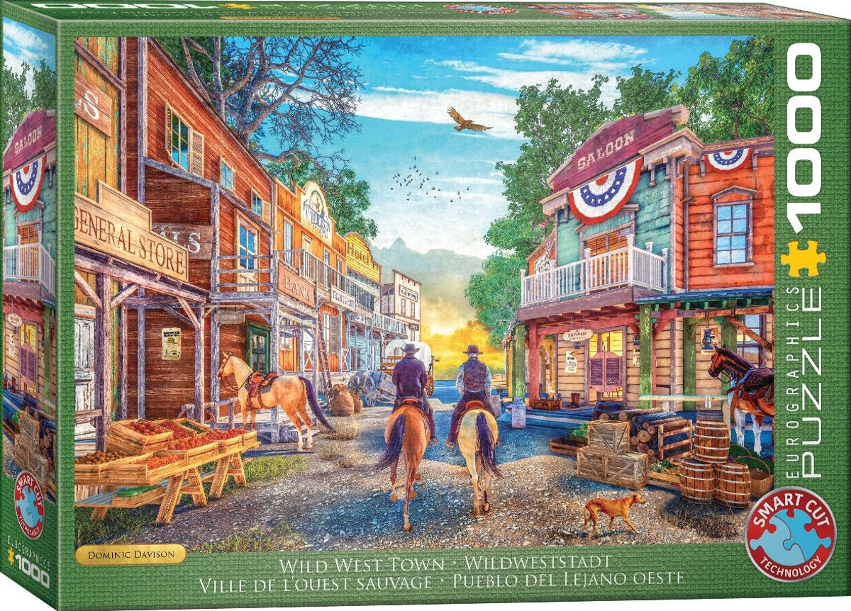 Eurographics - wild west town - dominic davison - 1000 stukjes 68×48cm (b×h) - legpuzzel
