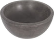 Differnz waskom riz d25 beton - rond model in donkergrijs - gemaakt van beton - zonder overloop - staand model - afmeting 25 x 25 x 11,5 cm - gewicht 3,5 kg - zonder onderbouwkast