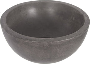 Differnz waskom riz d25 beton - rond model in donkergrijs - gemaakt van beton - zonder overloop - staand model - afmeting 25 x 25 x 11,5 cm - gewicht 3,5 kg - zonder onderbouwkast