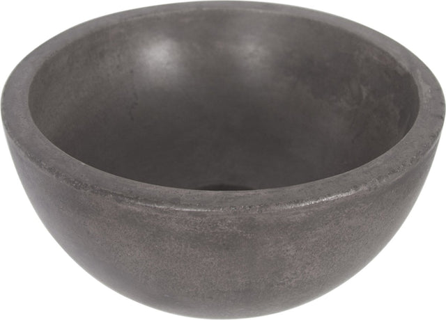 Differnz waskom riz d25 beton - rond model in donkergrijs - gemaakt van beton - zonder overloop - staand model - afmeting 25 x 25 x 11,5 cm - gewicht 3,5 kg - zonder onderbouwkast