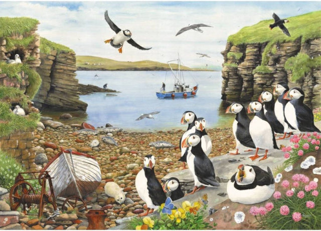 House of puzzles puffin parade puzzel 500 stukjes xl